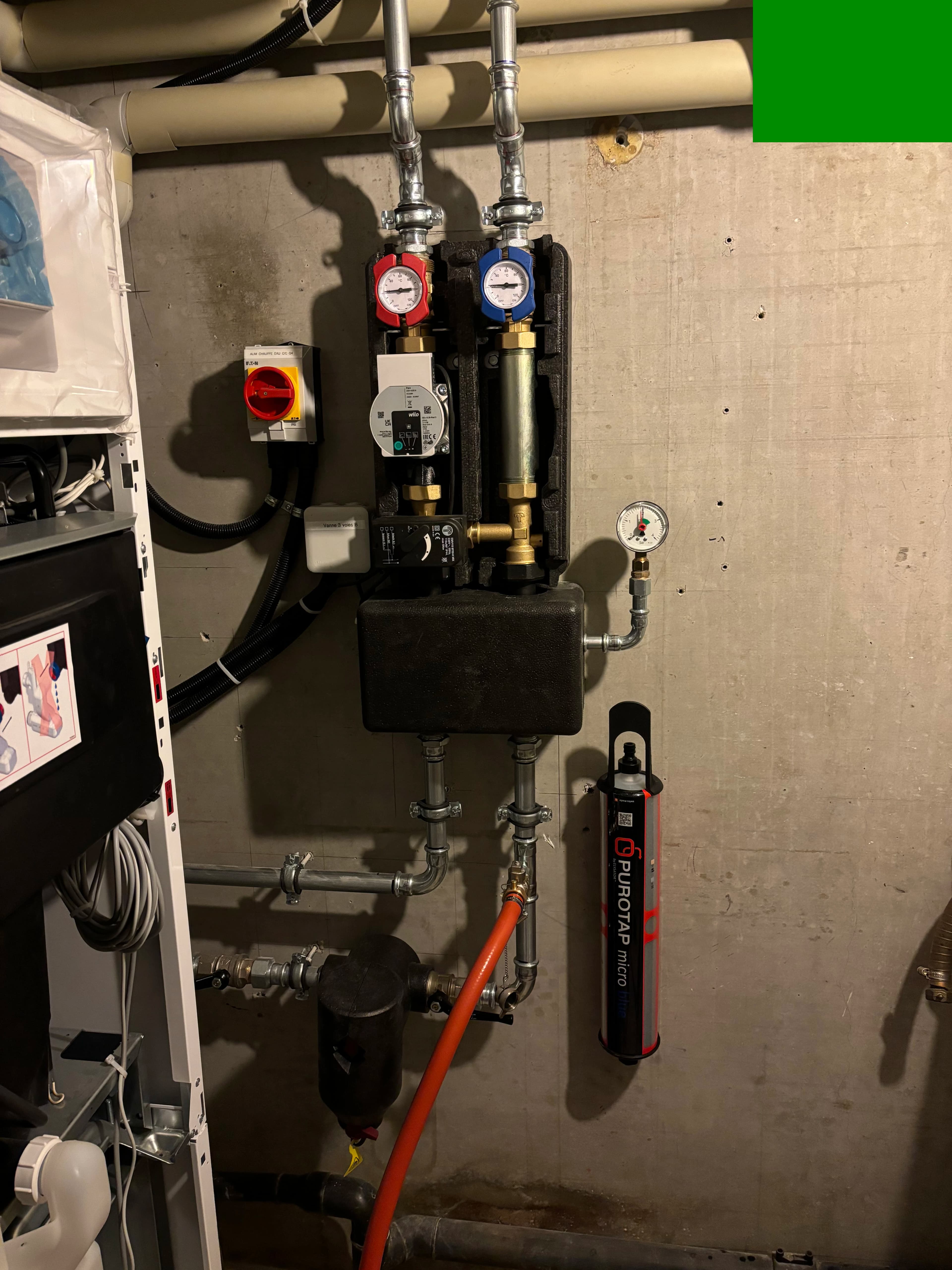 Installation de chauffage centrale